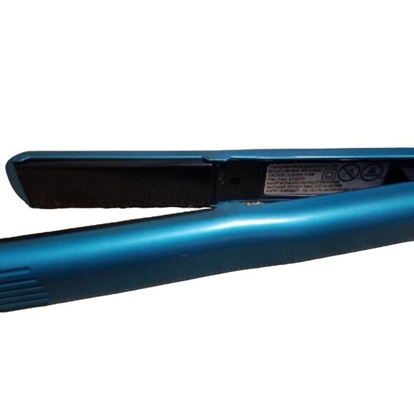 Watts Tourmaline Ceramic Flat Iron 1" Model HW-2403C Blue Adjustable Settings - Picture 2 of 9